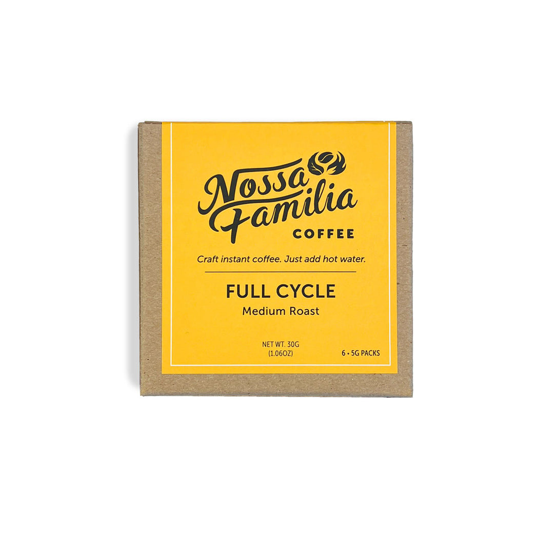 Nossa Familia Instant Coffee 6-pack, front of box