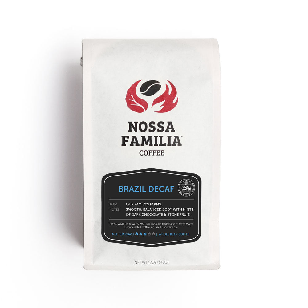 Bag of Brazil Decaf whole bean coffee – Nossa Familia Coffee