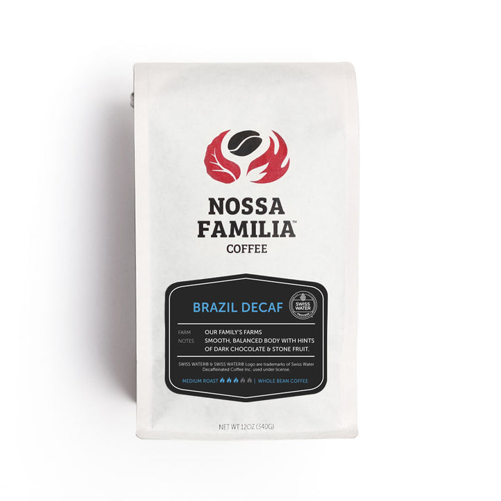 Bag of Brazil Decaf whole bean coffee – Nossa Familia Coffee
