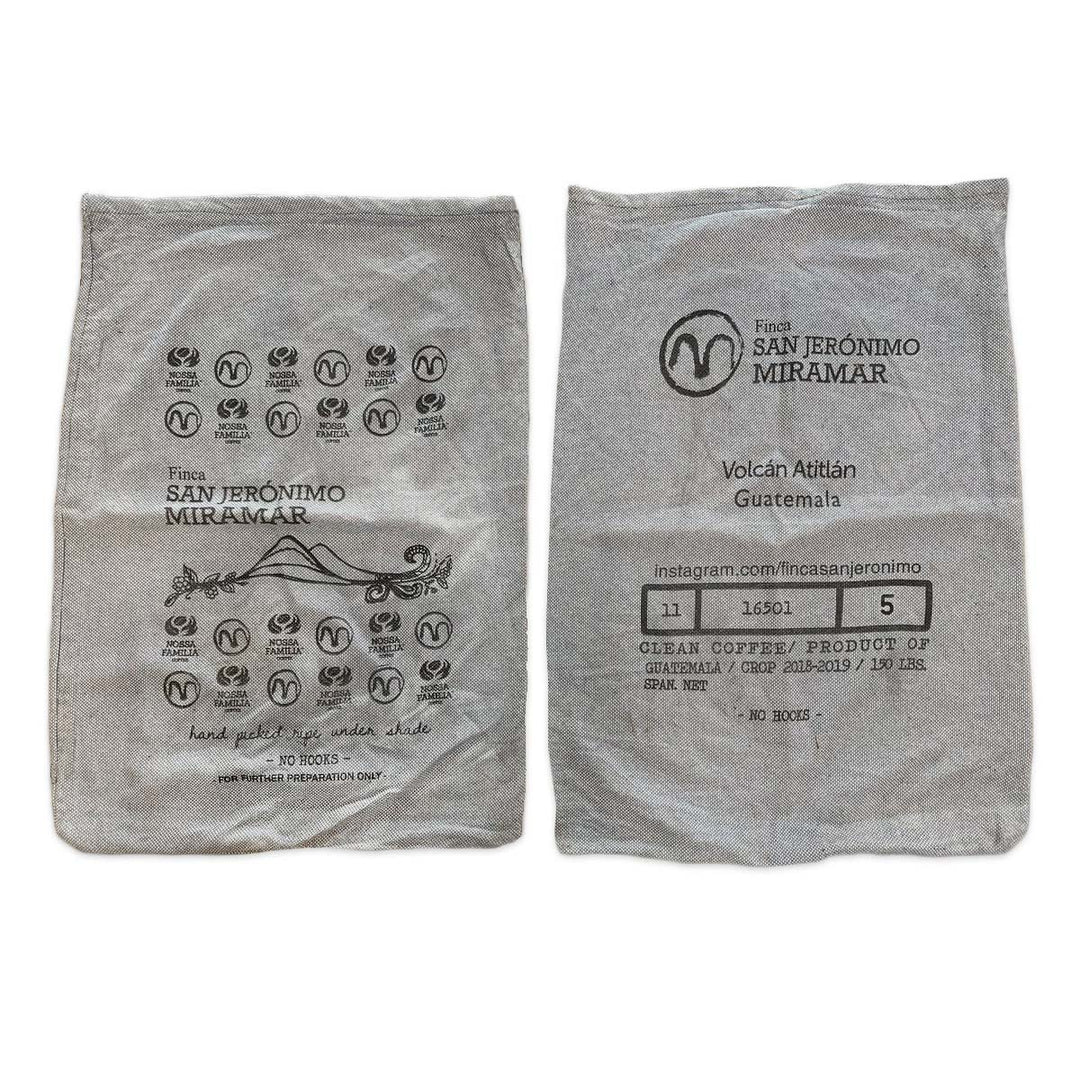 Upcycled denim coffee sack – Nossa Familia Coffee