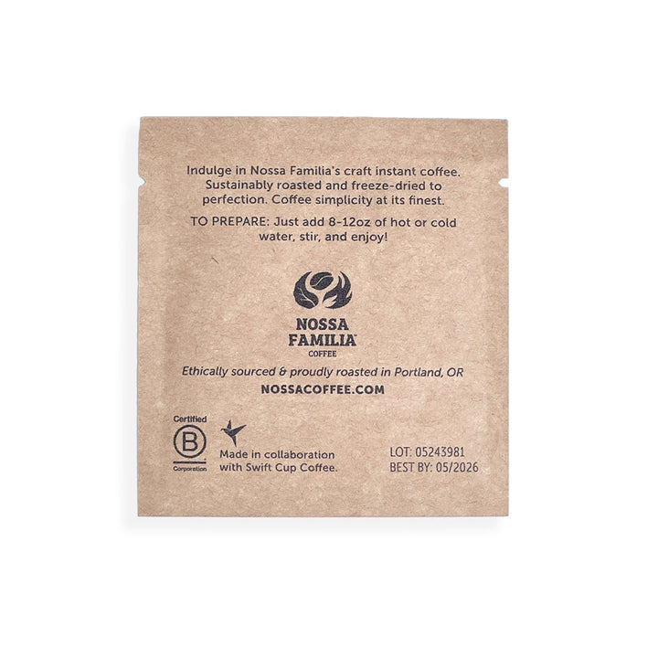 Nossa Familia Instant Coffee, high-resolution product photo