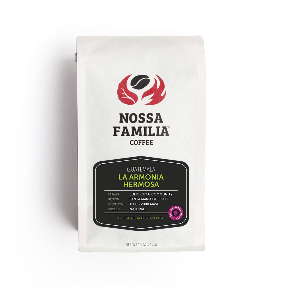 12oz bag of La Armonía Hermosa natural process coffee – Nossa Familia Coffee