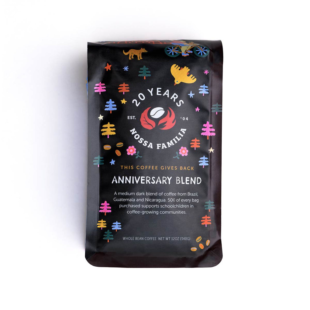 20 Year Anniversary Blend coffee, product photo – Nossa Familia Coffee
