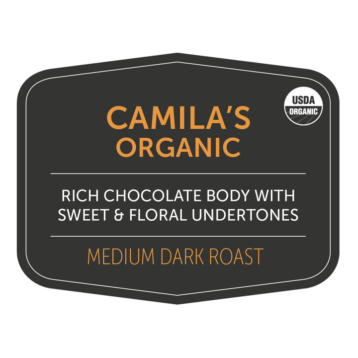 Bag label artwork for Camila&