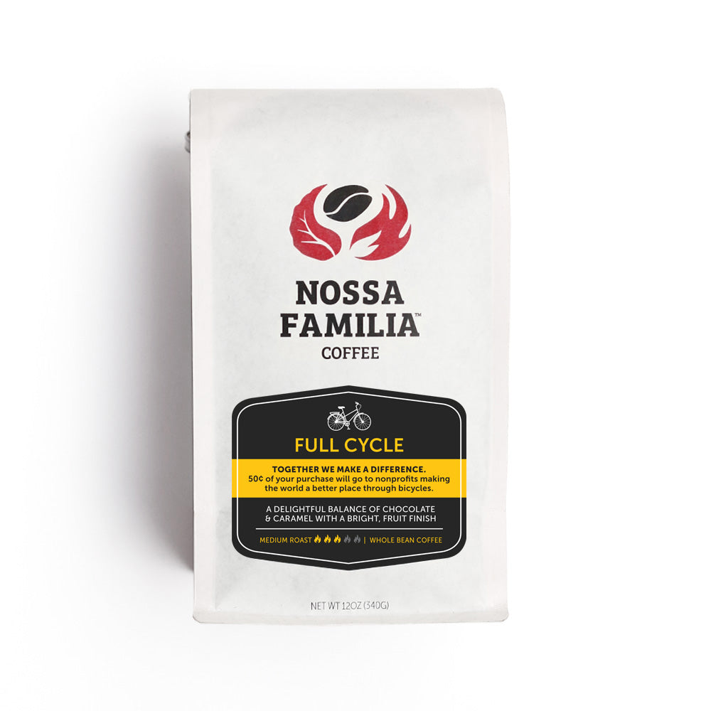 Bag of Full Cycle whole bean coffee – Nossa Familia Coffee