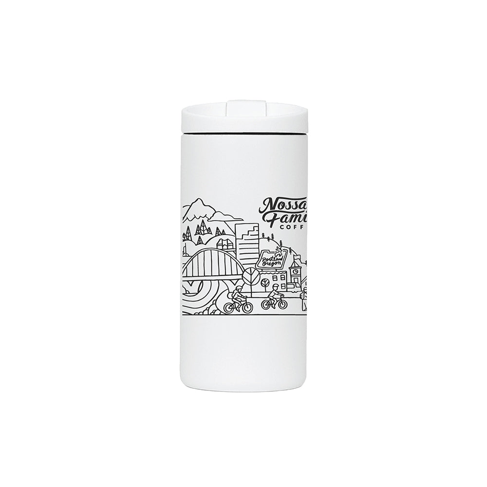 Full Cycle Travel Tumbler by MiiR, front view – Nossa Familia Coffee