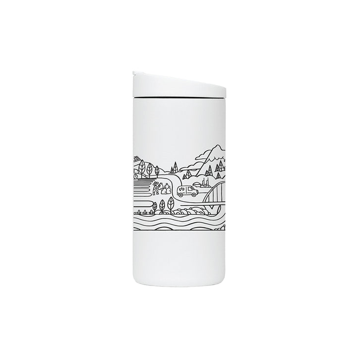 Full Cycle Travel Tumbler by MiiR, side view – Nossa Familia Coffee