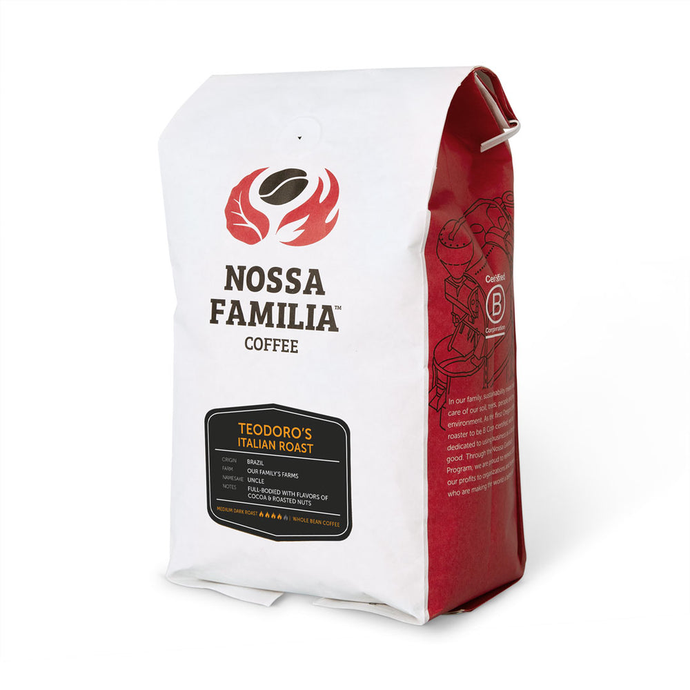 2lb bag of Teodoro's Italian Roast coffee – Nossa Familia Coffee